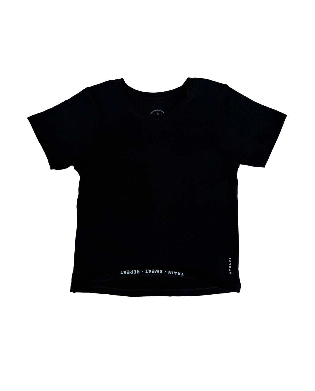Athlos All-Day Crew Black Bamboo Top