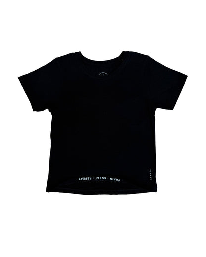 Athlos All-Day Crew Black Bamboo Top