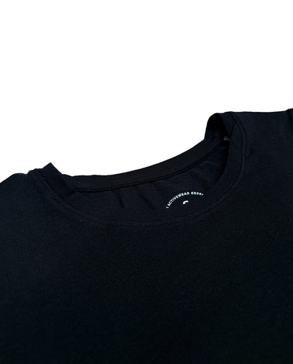 Athlos All-Day Crew Black Bamboo Top