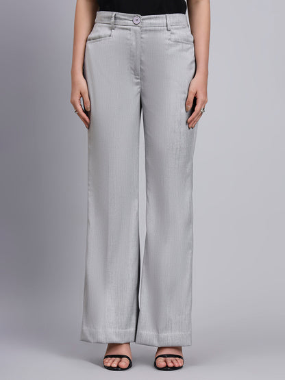 Powersutra Tailored Power Suit Featuring Refined Linear Detailing With Flared Pants