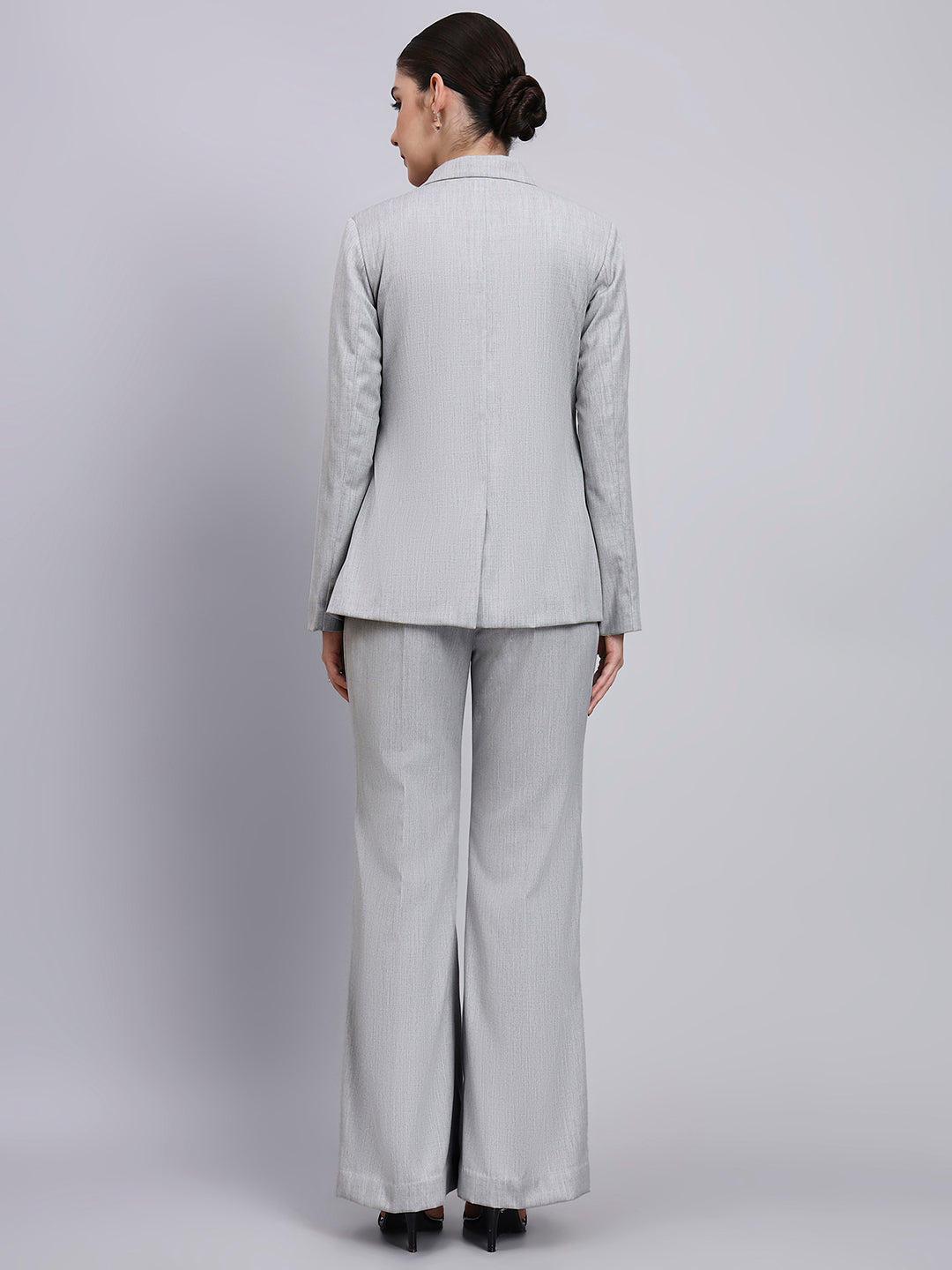 Powersutra Tailored Power Suit Featuring Refined Linear Detailing With Flared Pants