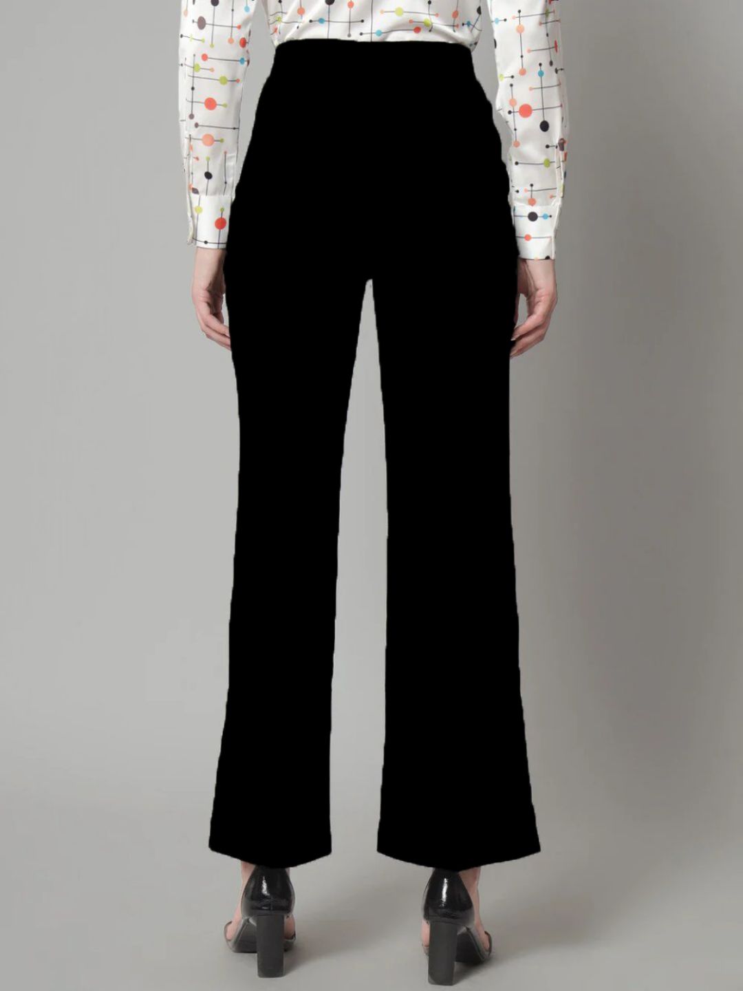 Powersutra Women Black Velvet Stretchable Blazer Set With Gold-Tone Buttons