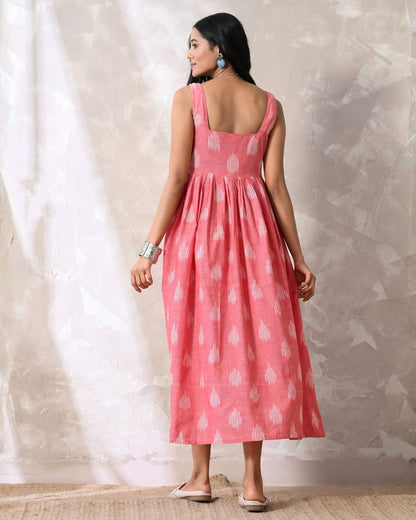 Mira Pink Ikat Maxi Dress