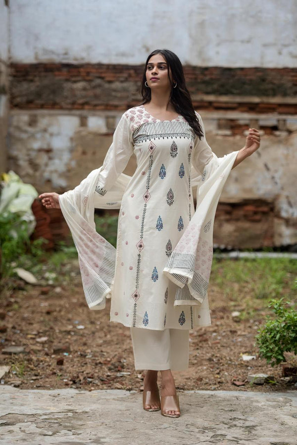 Meeval Hand Block Printed 3 PC Set LP