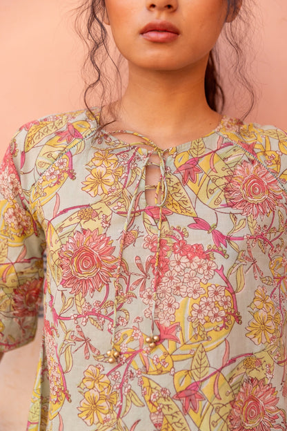 Misty Aqua Co-ord Top