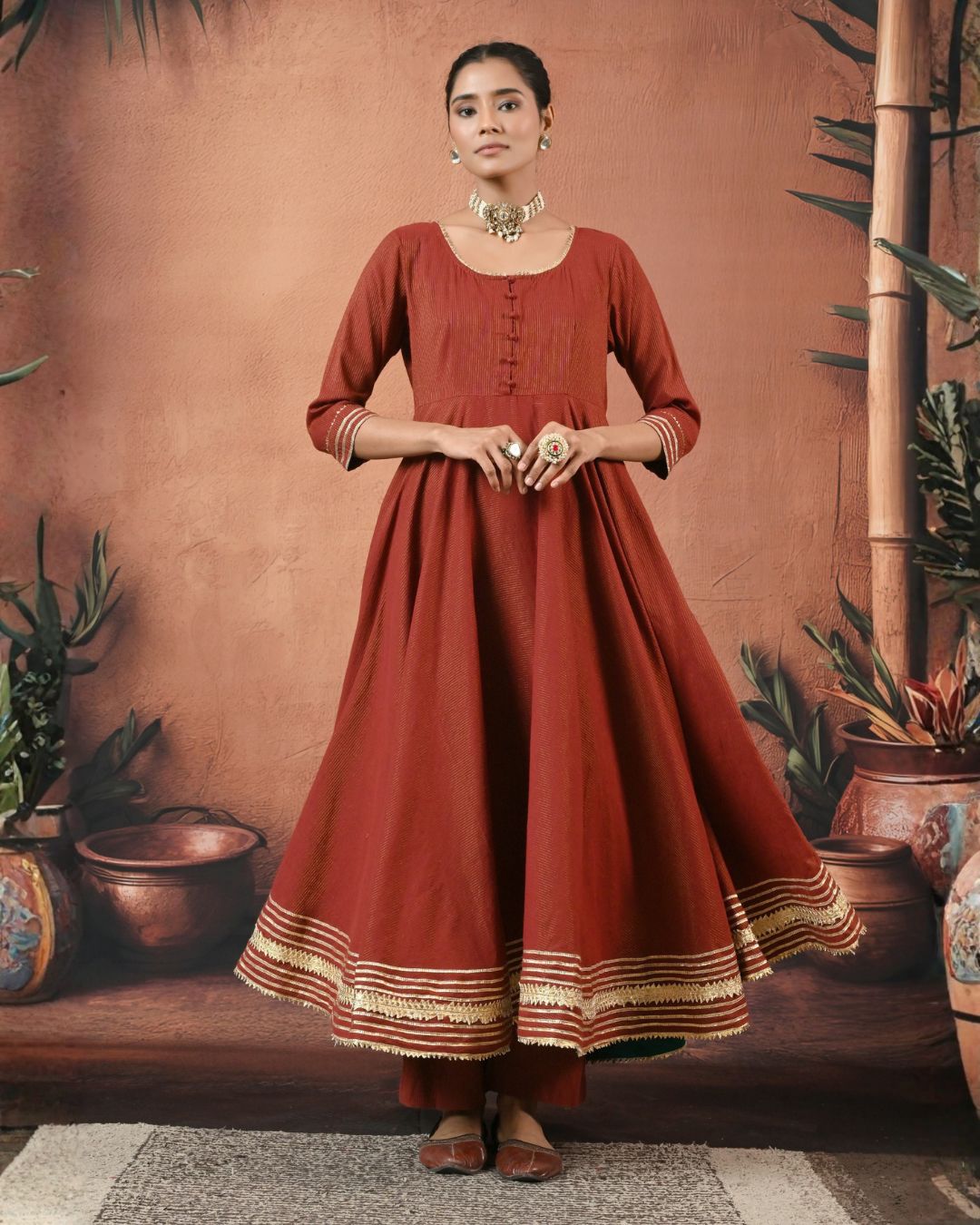 The Late Arrival Anarkali Set Bo