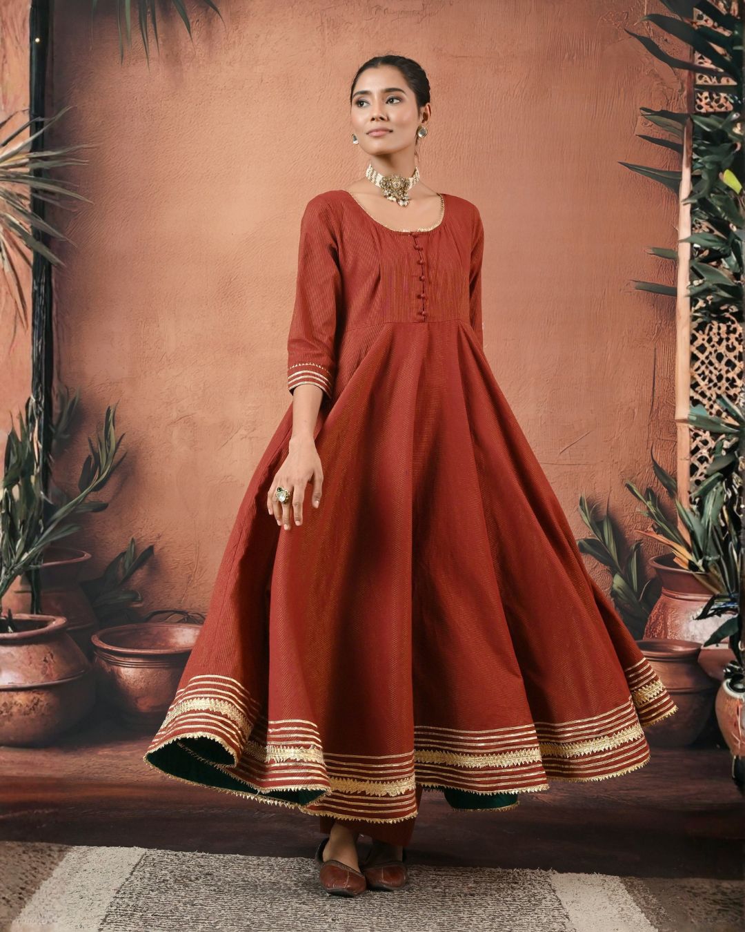 The Late Arrival Anarkali Set Bo