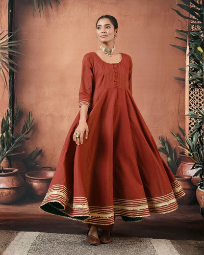 The Late Arrival Anarkali Set Bo