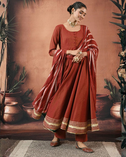 The Late Arrival Anarkali Set Bo