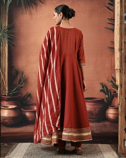 The Late Arrival Anarkali Set Bo