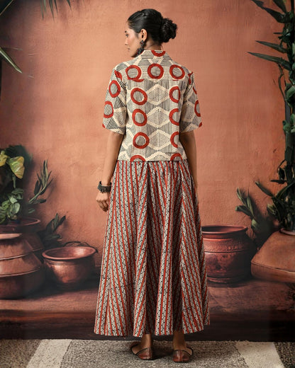 Mastani Hand Block Skirt Bo