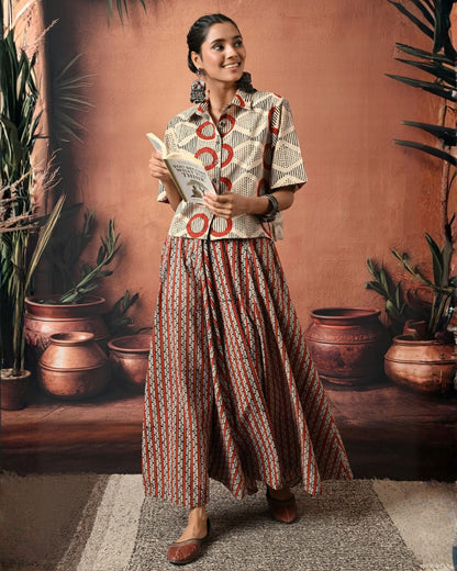 Mastani Hand Block Skirt Bo