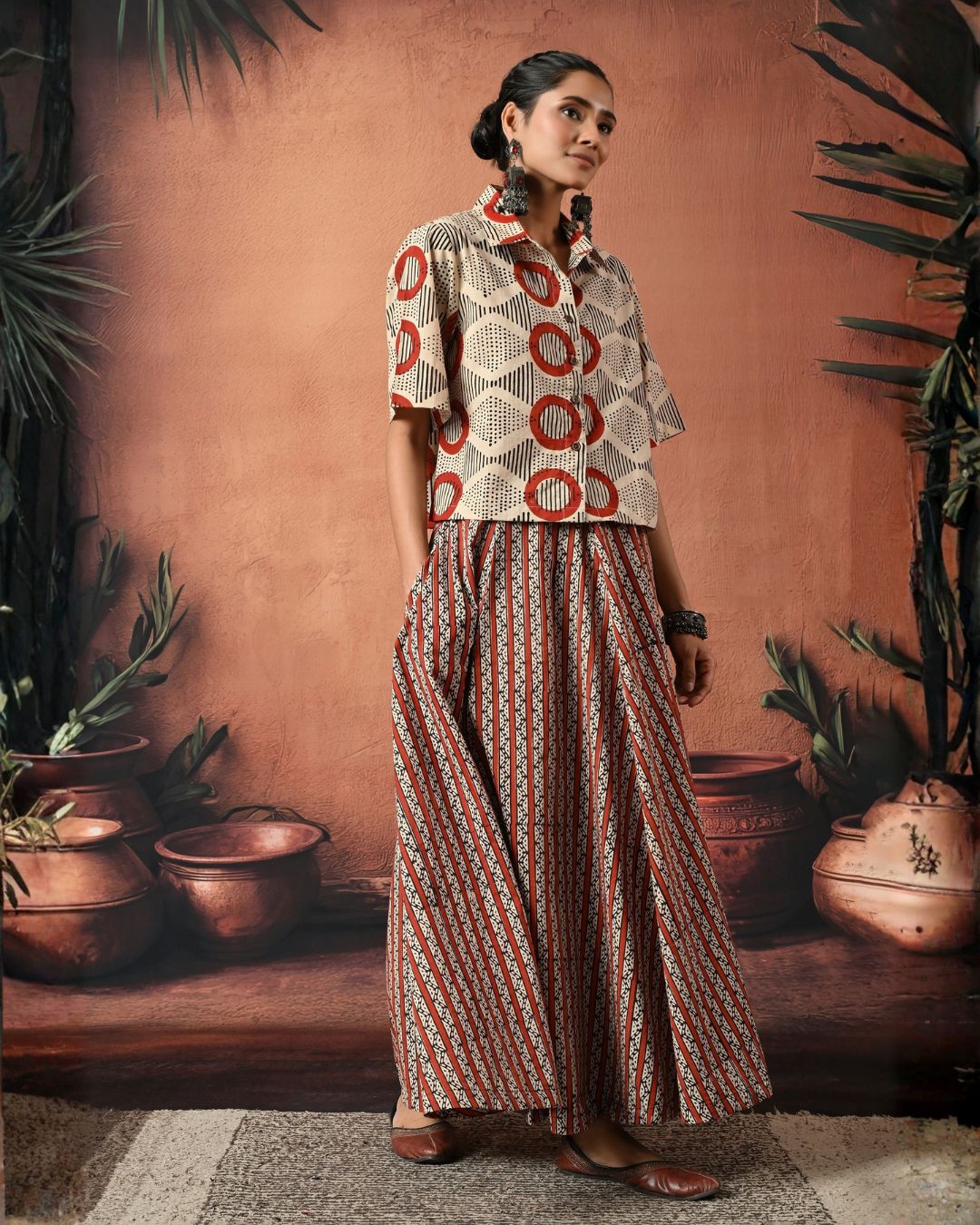 Mastani Hand Block Skirt Bo