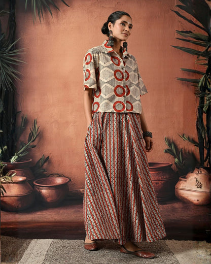 Mastani Hand Block Skirt Bo