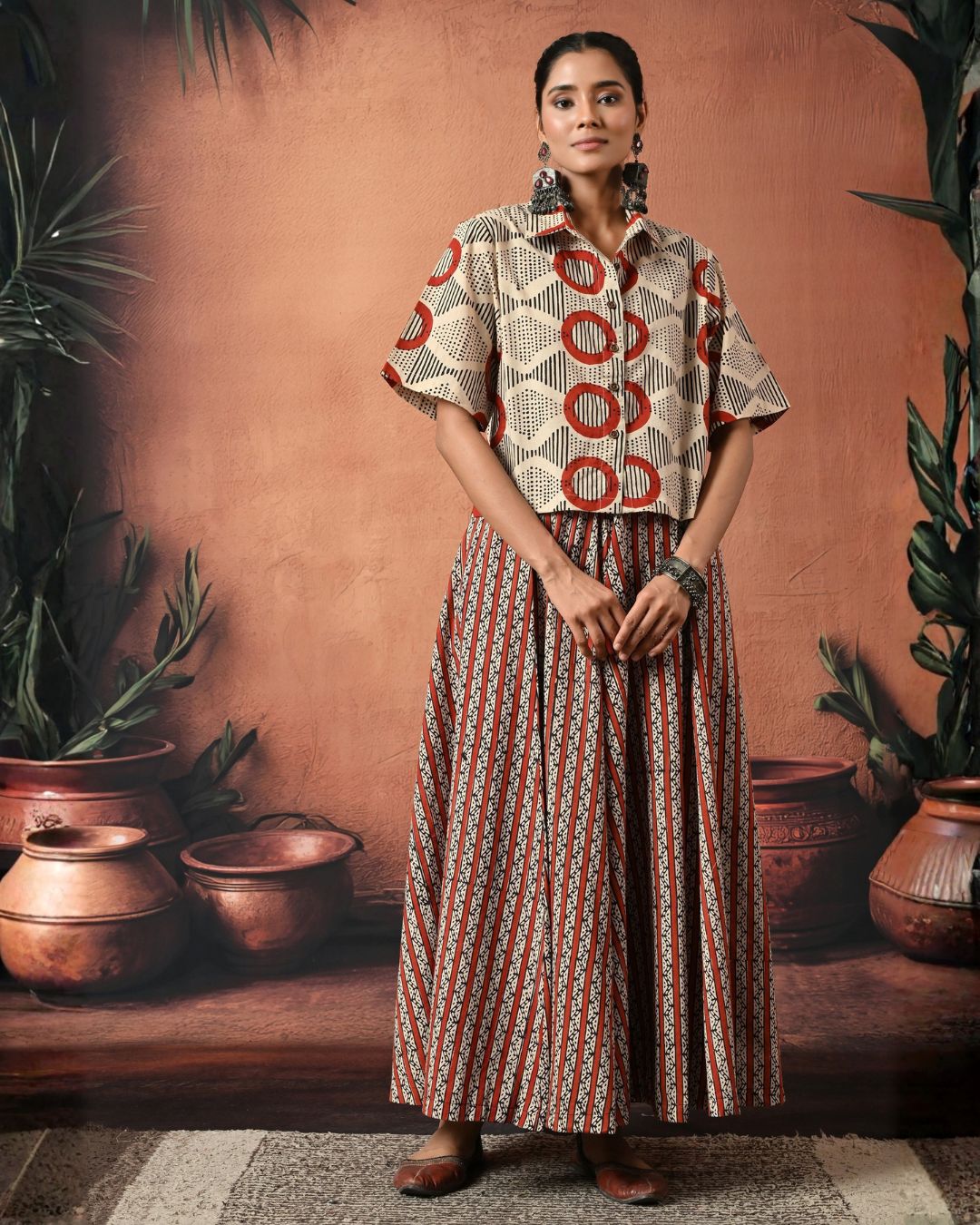 Mastani Hand Block Skirt Bo