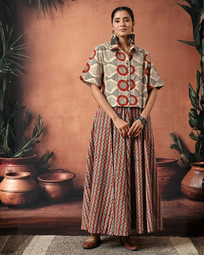 Mastani Hand Block Skirt Bo