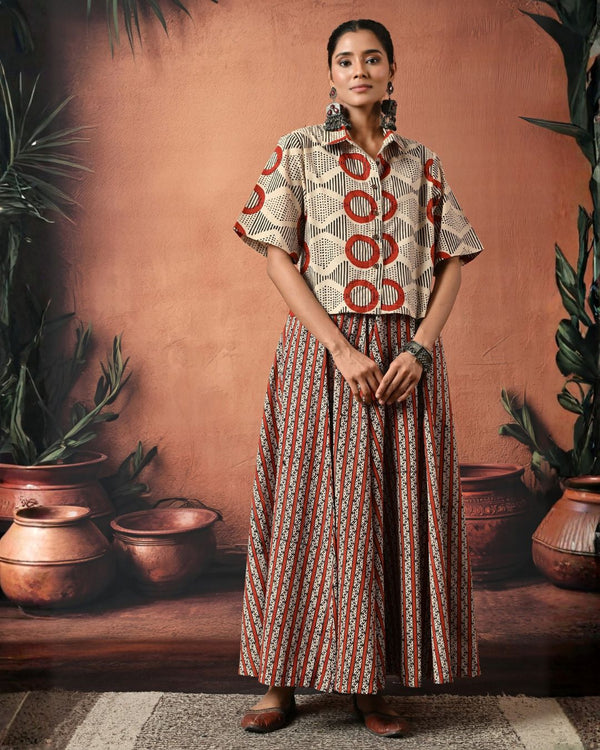 Mastani Hand Block Skirt Bo