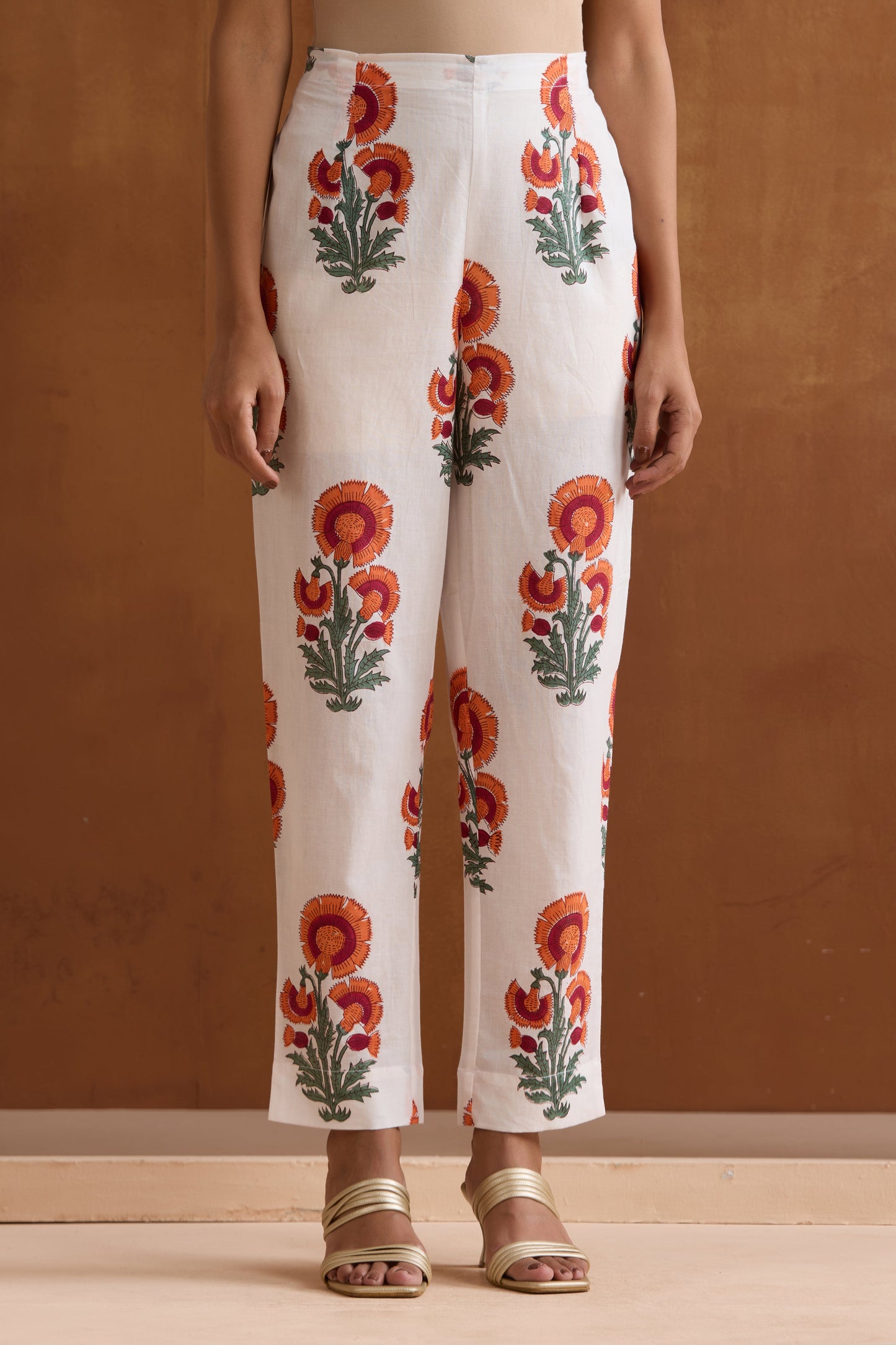 Murraya Maroon Ivy Embroidered Chanderi Kurta Set of 3