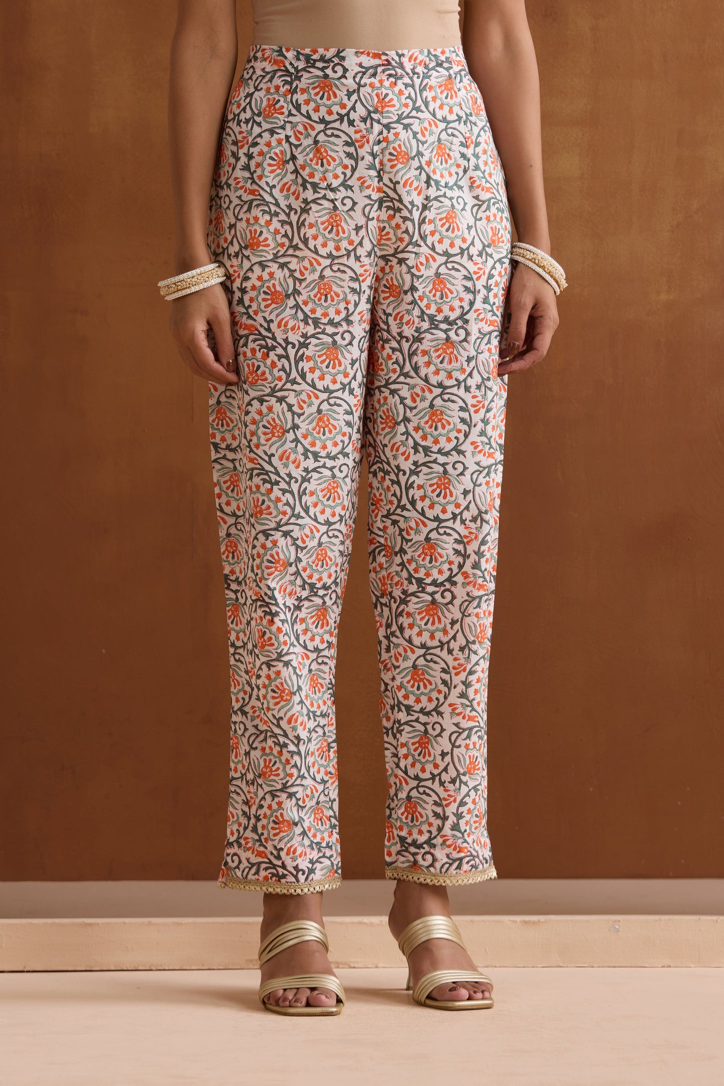 Murraya Green Eden Chanderi Kurta Set of 3