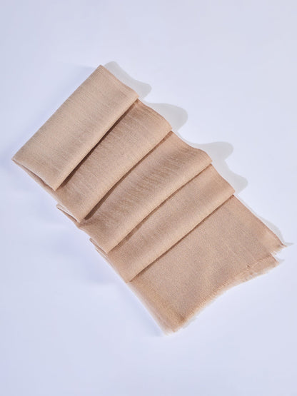 Beige Tone Ombre Woolen Rectangular Stole