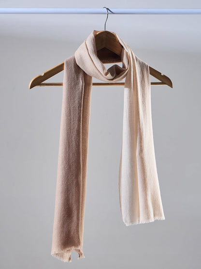 Beige Tone Ombre Woolen Rectangular Stole