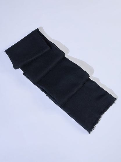 Black Classic Soft Woolen Rectangular Stole