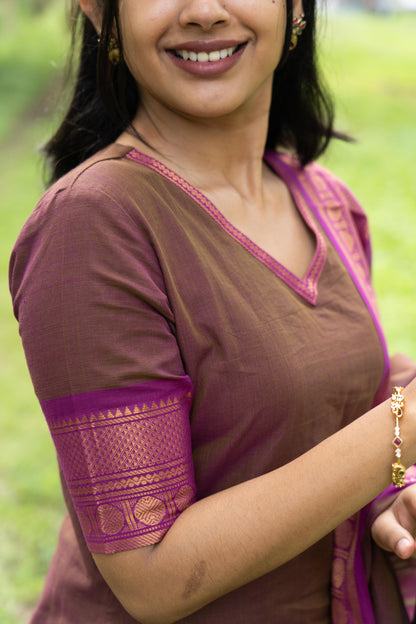 Studio Brown Kanchi Cotton Top & Dupatta