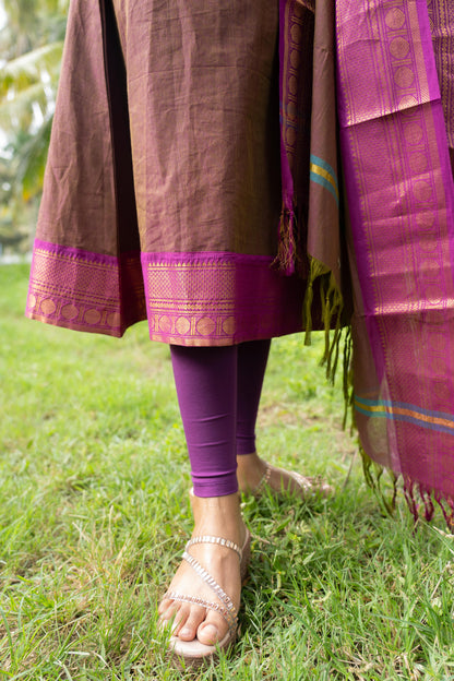 Studio Brown Kanchi Cotton Top & Dupatta