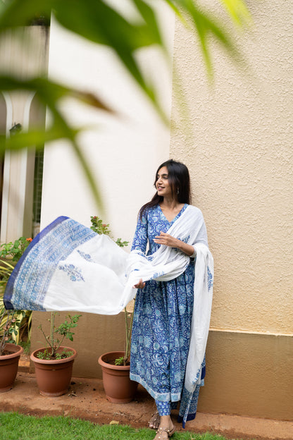 Studio Neelam Handblock Printed Anarkali Set