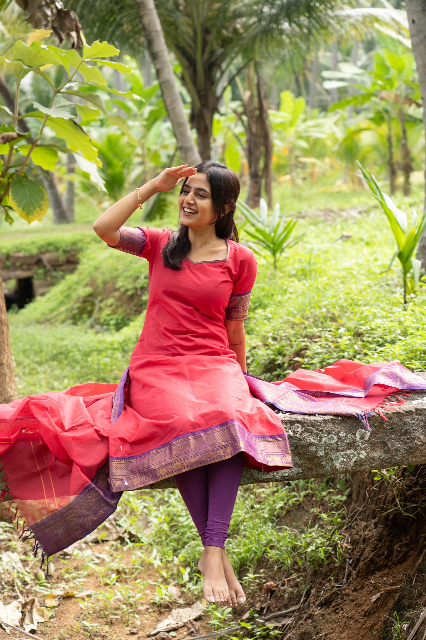 Studio Pink Kanchi Cotton Top & Dupatta