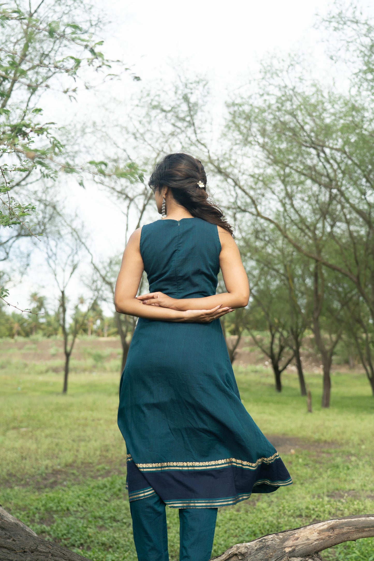 Studio  Blue Kadhambari Cotton (Pant / Bottom Only)