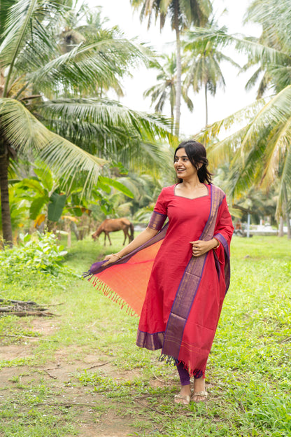 Studio Pink Kanchi Cotton Top & Dupatta