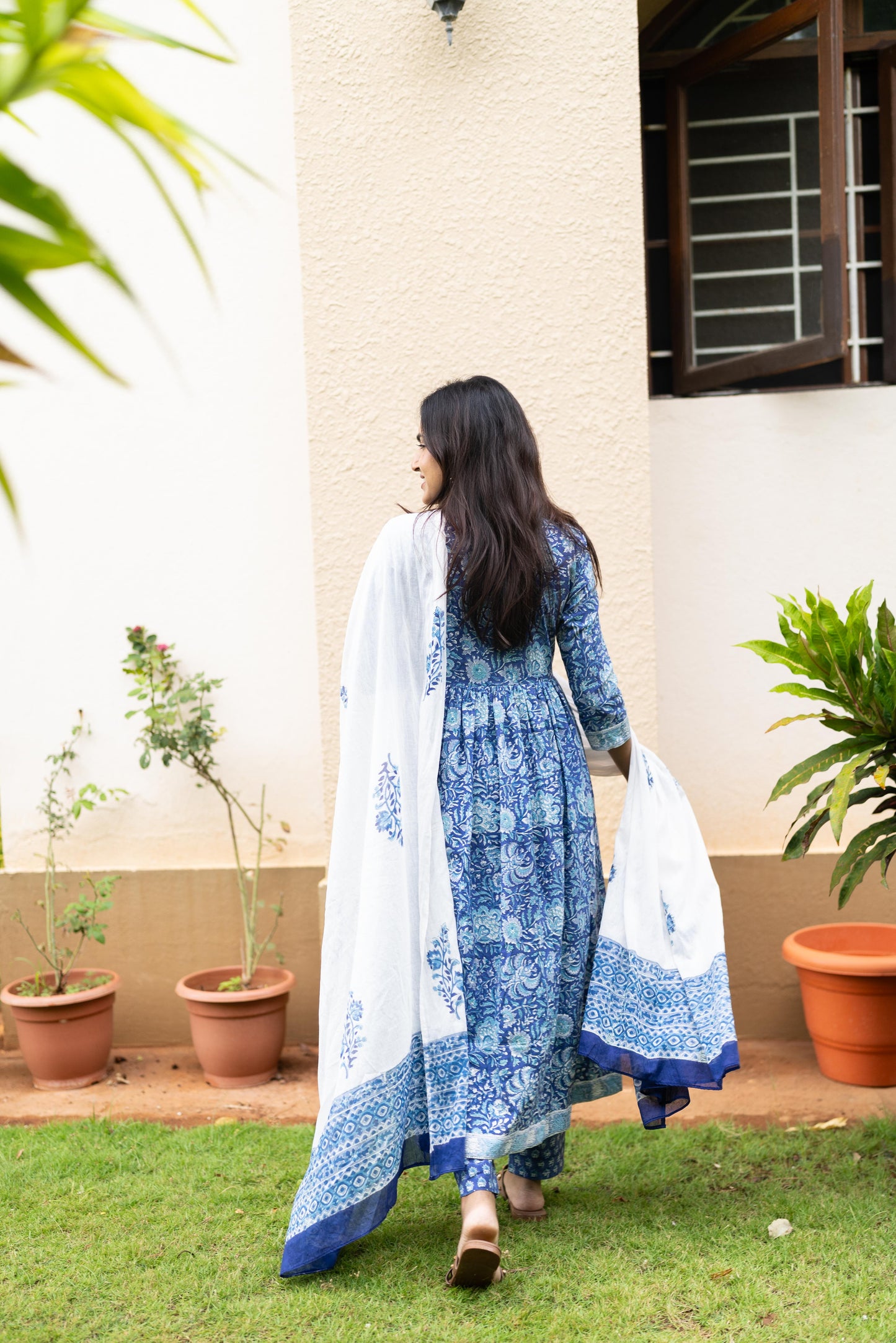 Studio Neelam Handblock Printed Anarkali Set