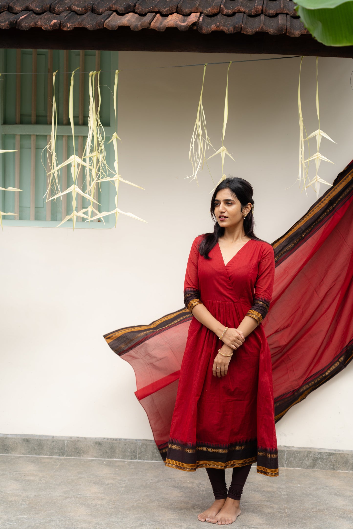 Studio Red Kanchi Cotton Top & Dupatta