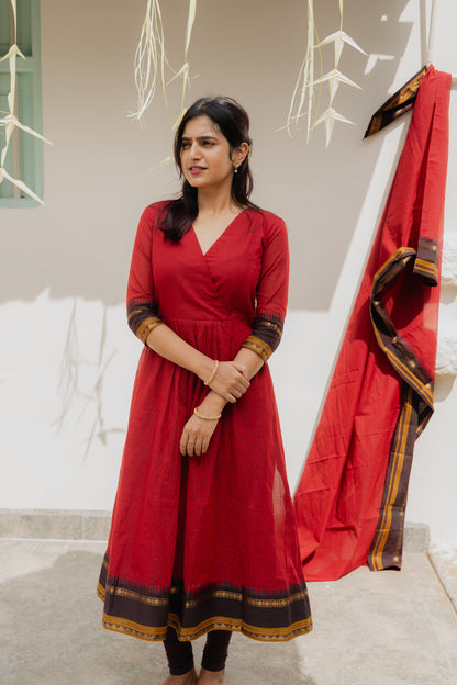 Studio Red Kanchi Cotton Top & Dupatta