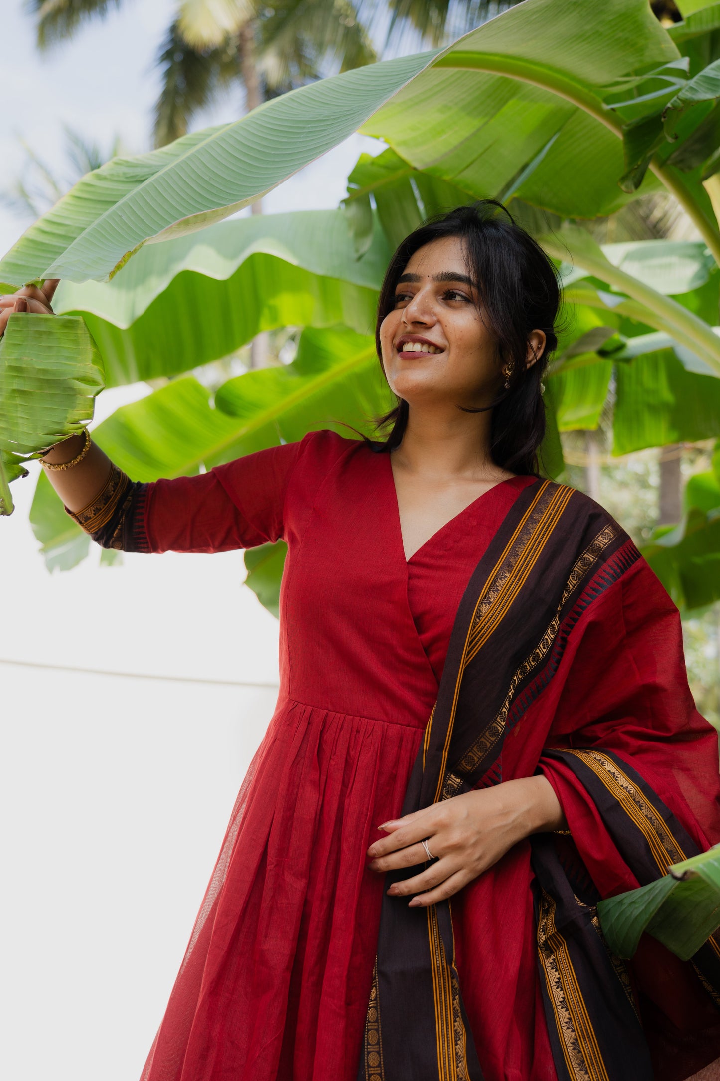 Studio Red Kanchi Cotton Top & Dupatta