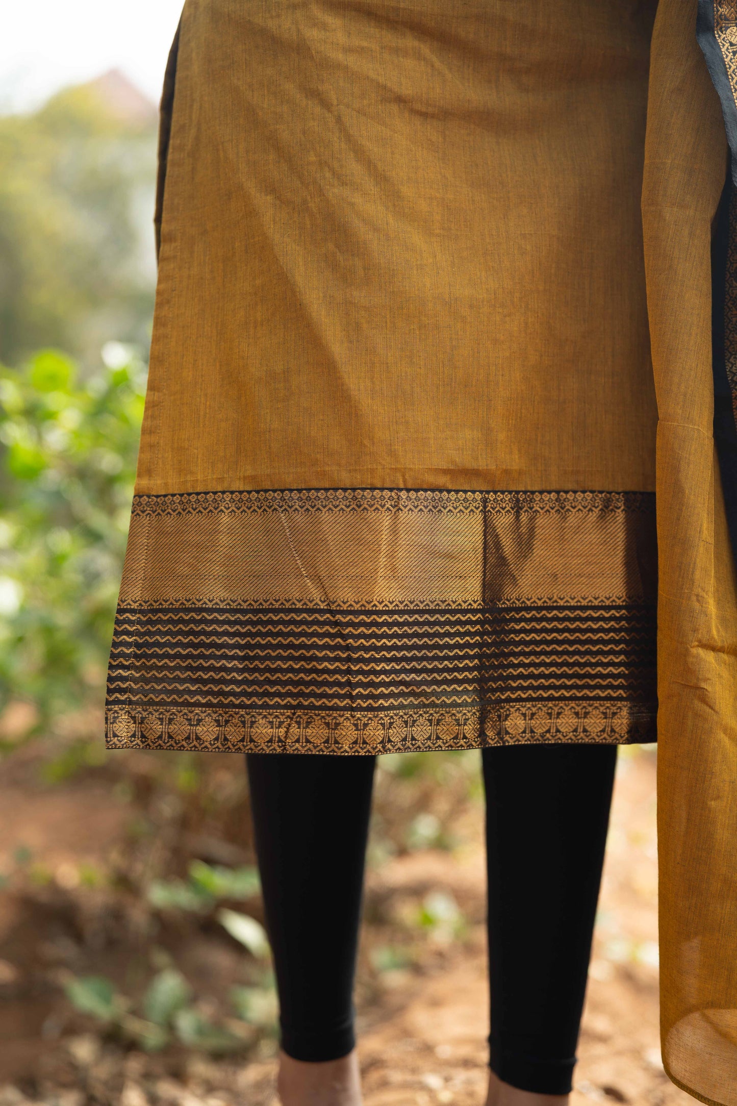 Studio Mustard Kanchi Cotton Top & Dupatta Set