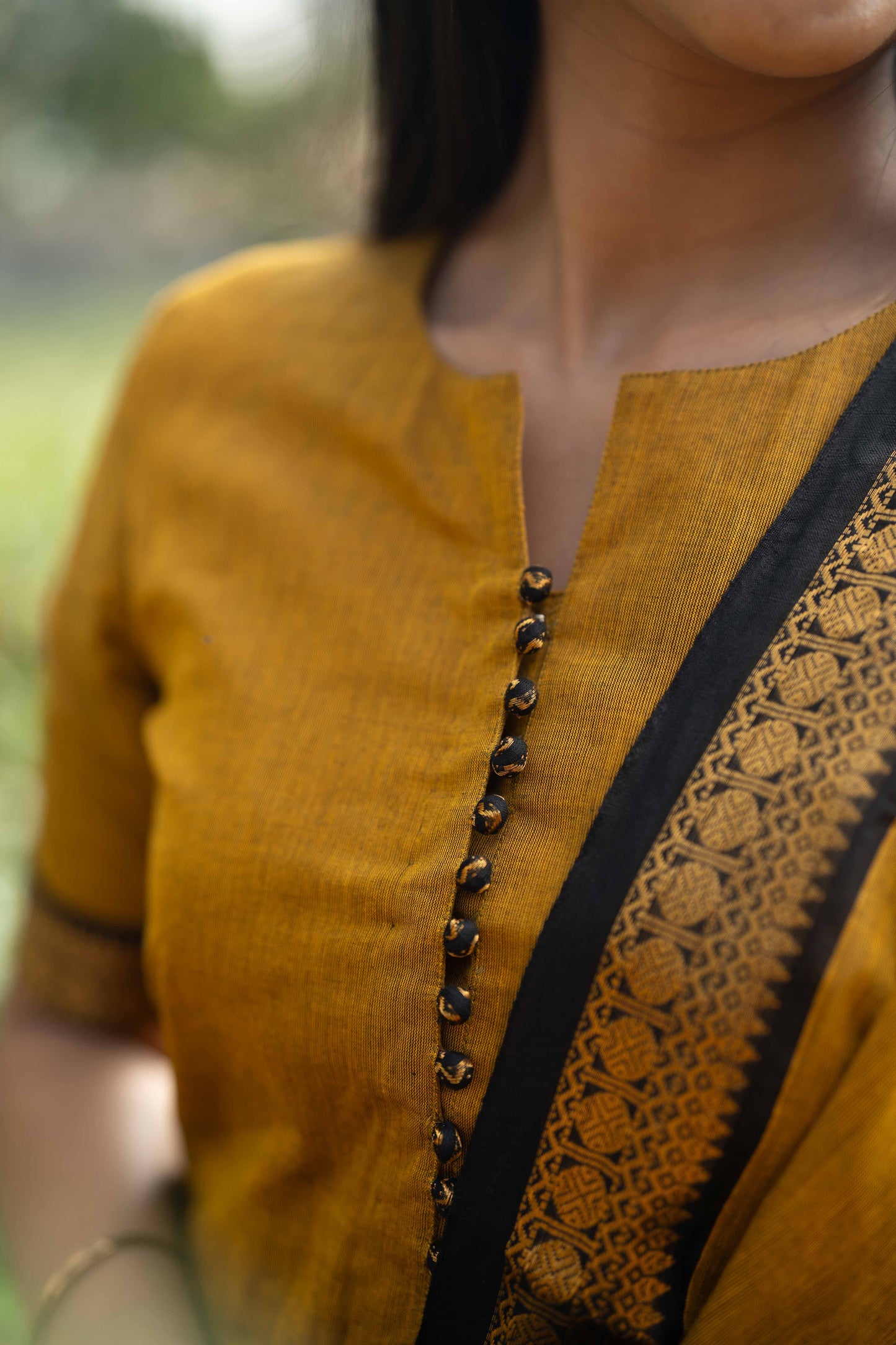 Studio Mustard Kanchi Cotton Top & Dupatta Set