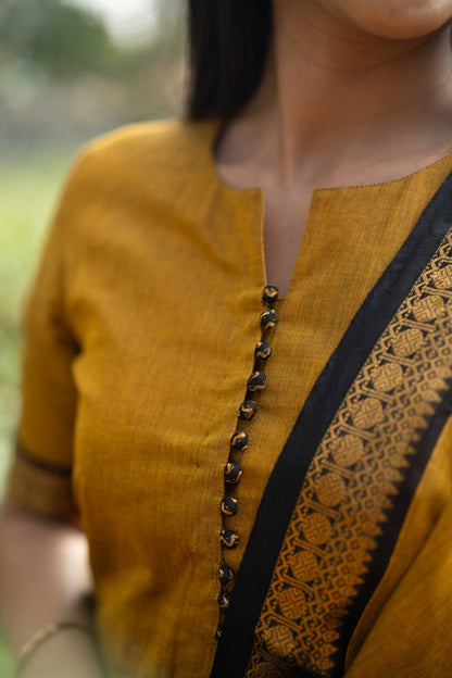 Studio Mustard Kanchi Cotton Top & Dupatta Set