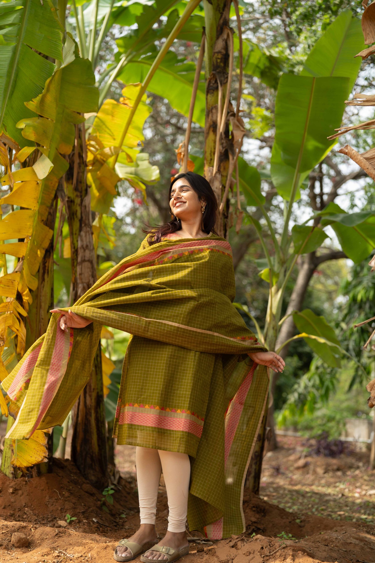 Studio Green Kanchi Cotton Top & Dupatta Set