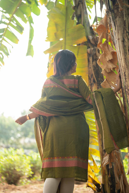 Studio Green Kanchi Cotton Top & Dupatta Set