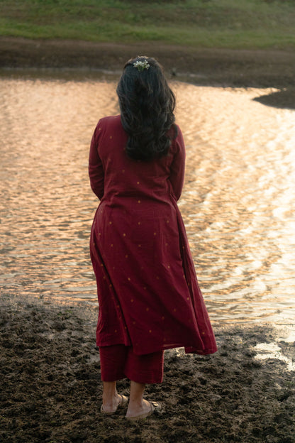 Studio  Maroon Meera Co-Ord Set