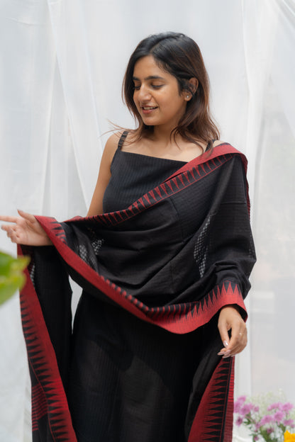 Studio Pure Handloom Kurta Top And Checks Duppata