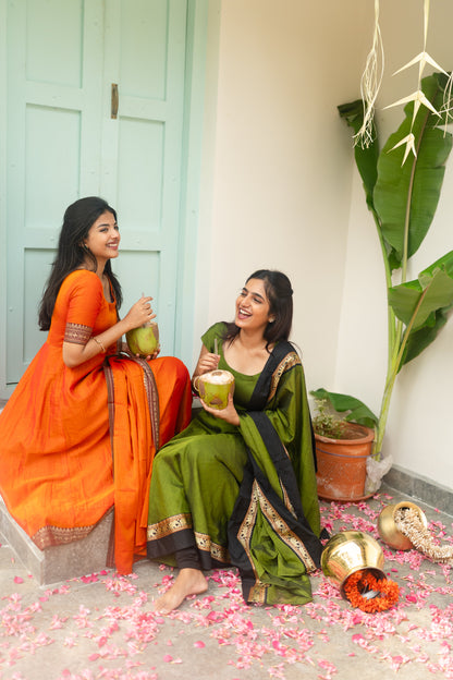 Studio Orange Malar Anarkali Top & Dupatta