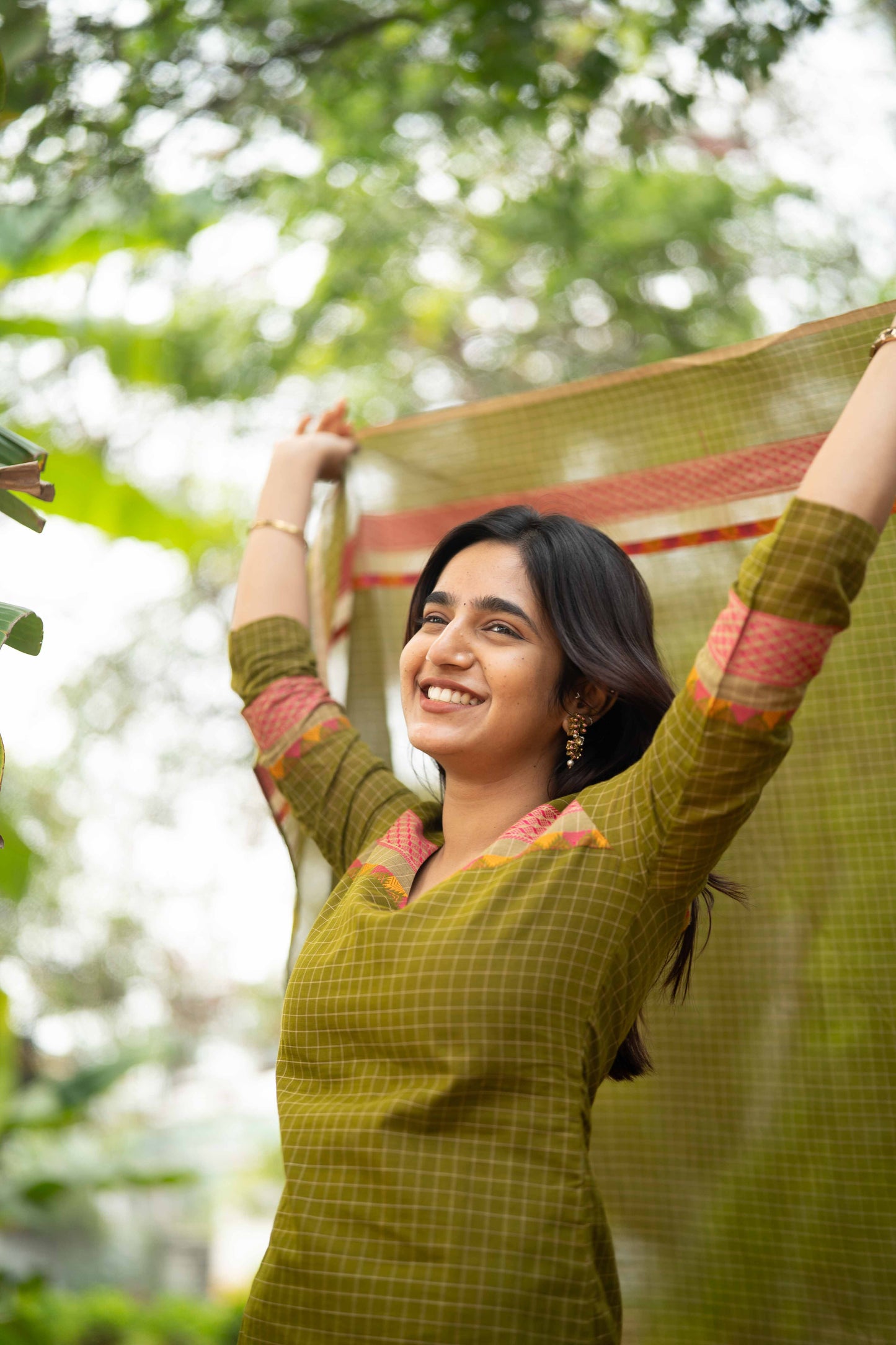 Studio Green Kanchi Cotton Top & Dupatta Set