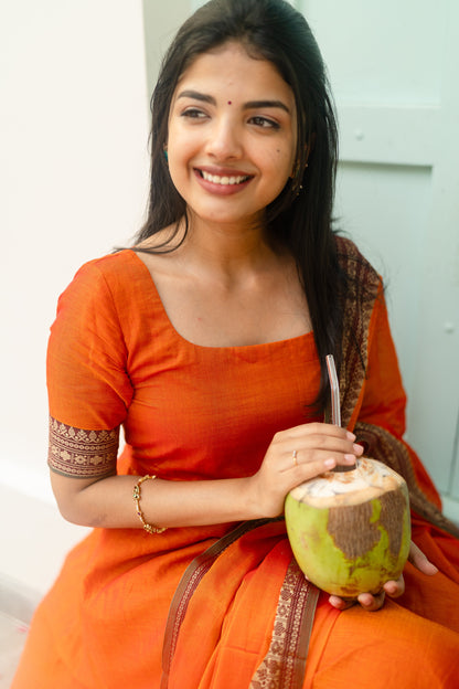 Studio Orange Malar Anarkali Top & Dupatta