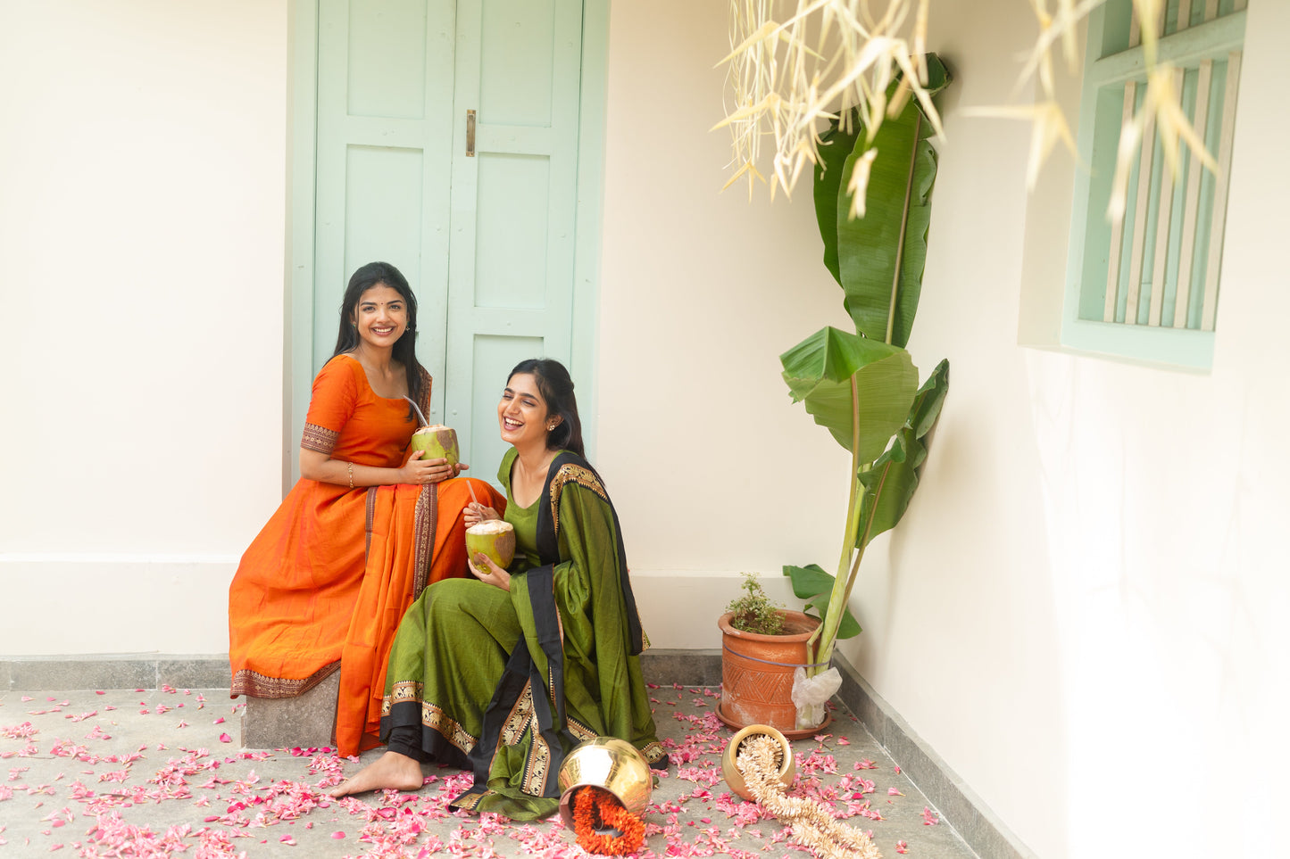 Studio Orange Malar Anarkali Top & Dupatta