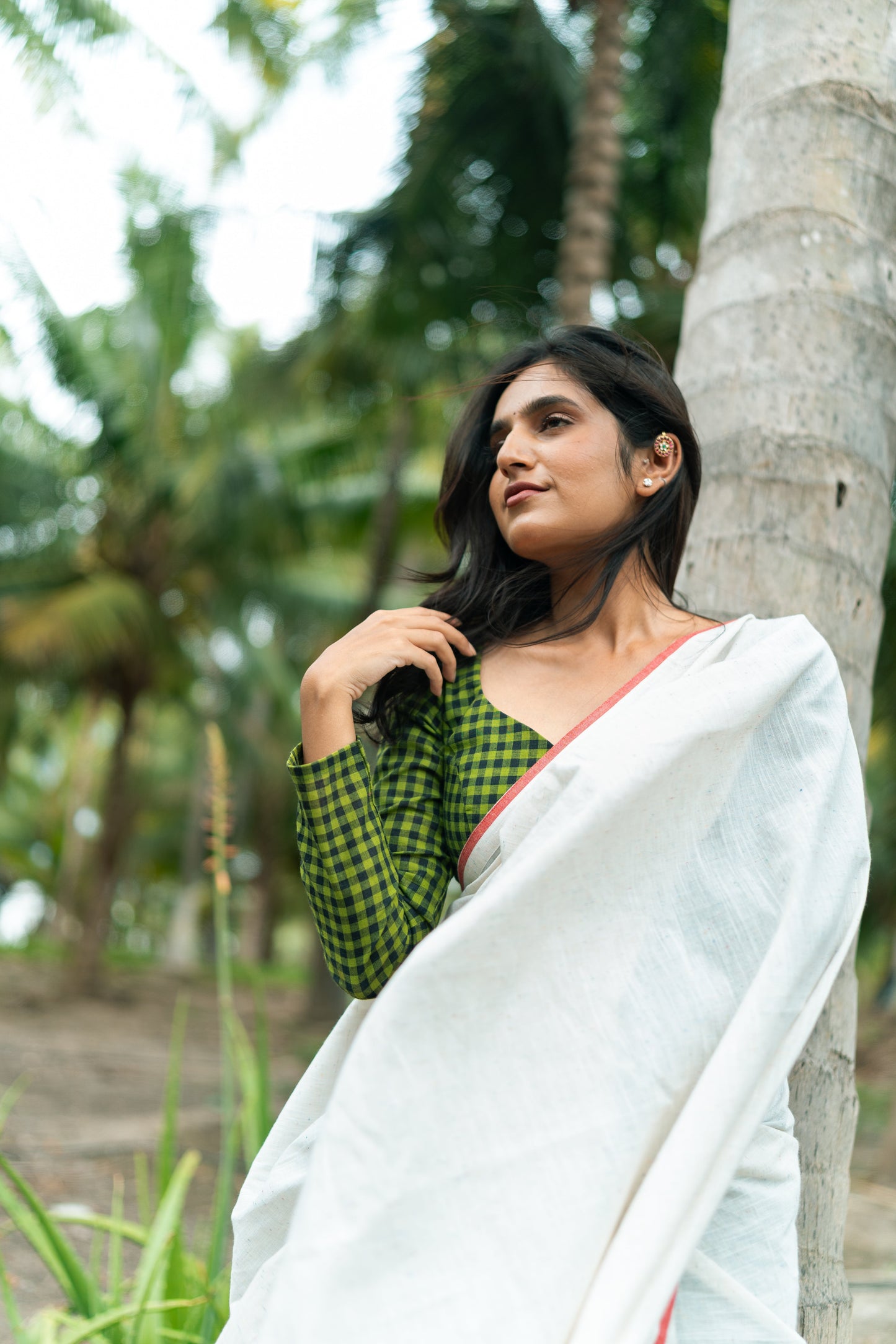 Tulsi Saree and Unstitched Blouse with 1m fabric