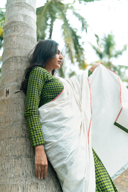 Tulsi Saree and Unstitched Blouse with 1m fabric
