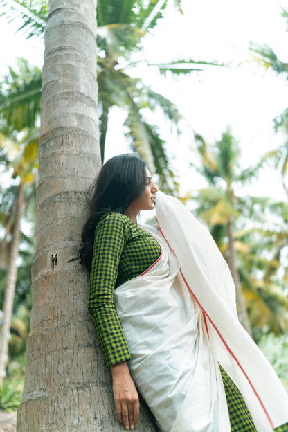 Tulsi Saree and Unstitched Blouse with 1m fabric